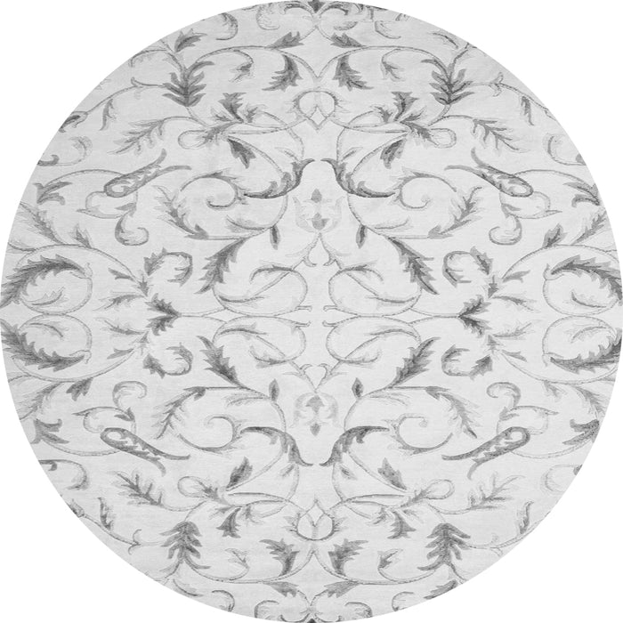 Machine Washable Persian Gray Traditional Rug, wshtr2050gry