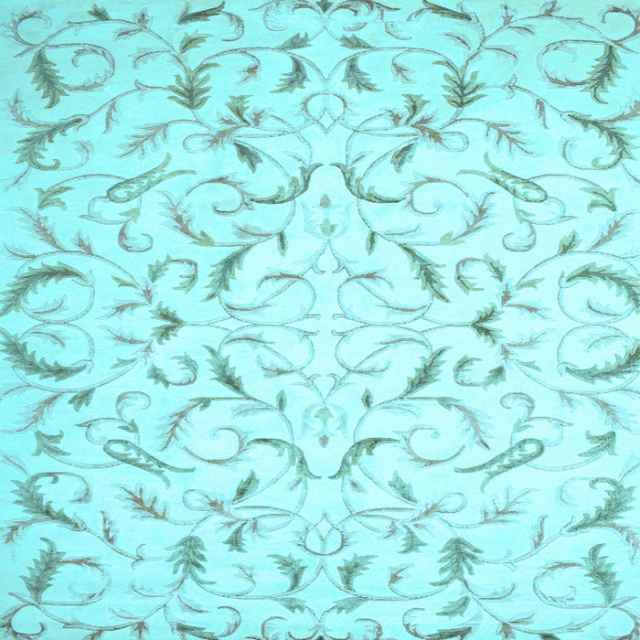 Square Machine Washable Persian Light Blue Traditional Rug, wshtr2050lblu