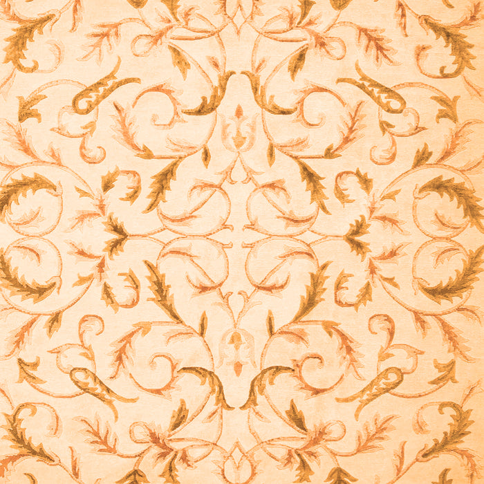 Serging Thickness of Machine Washable Persian Orange Traditional Area Rugs, wshtr2050org