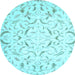 Round Persian Light Blue Traditional Rug, tr2050lblu