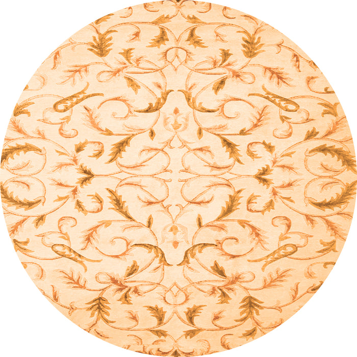 Machine Washable Persian Orange Traditional Area Rugs, wshtr2050org