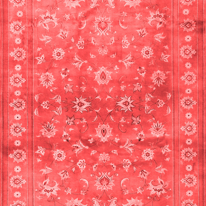 Machine Washable Persian Red Traditional Rug, wshtr2051red