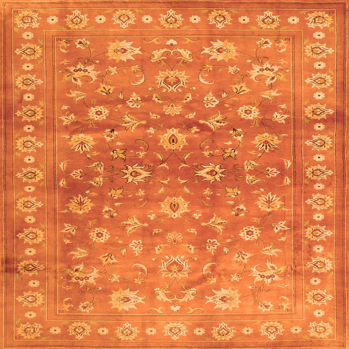 Serging Thickness of Persian Orange Traditional Rug, tr2051org