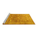 Sideview of Machine Washable Persian Yellow Traditional Rug, wshtr2051yw