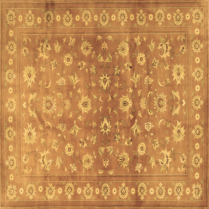 Square Machine Washable Persian Brown Traditional Rug, wshtr2051brn