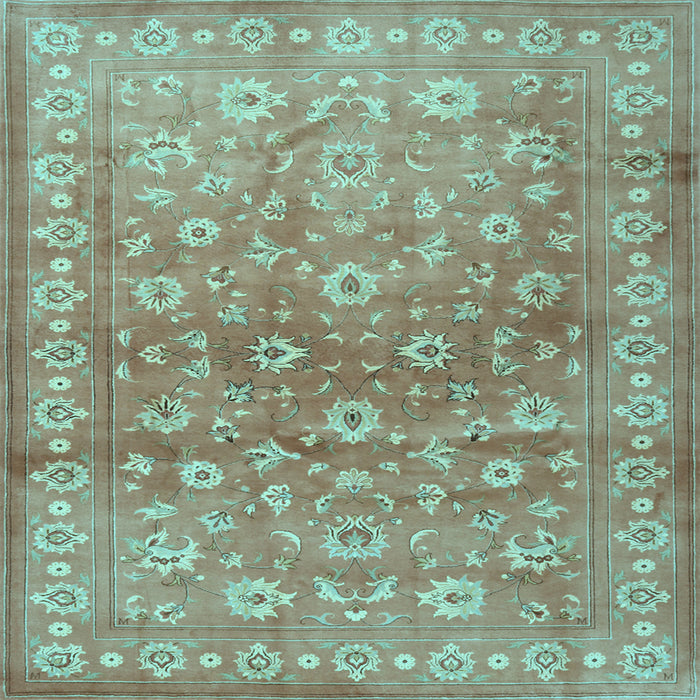 Square Persian Light Blue Traditional Rug, tr2051lblu