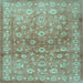 Square Persian Light Blue Traditional Rug, tr2051lblu