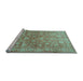 Sideview of Machine Washable Persian Light Blue Traditional Rug, wshtr2051lblu