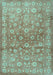 Machine Washable Persian Light Blue Traditional Rug, wshtr2051lblu