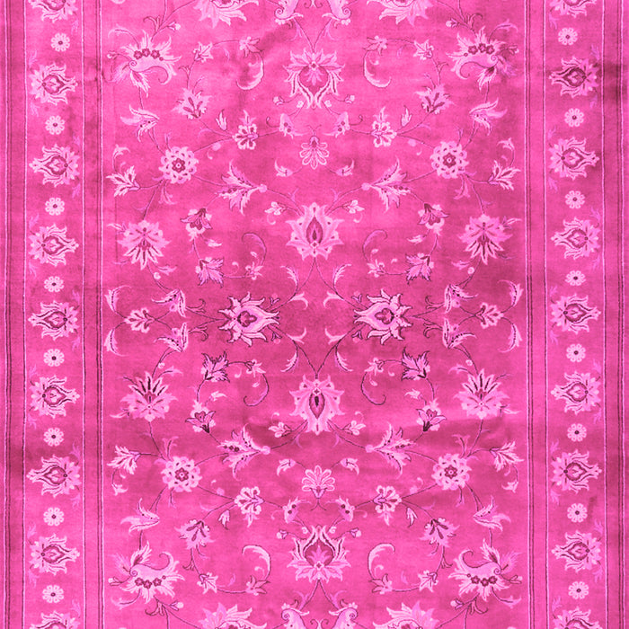 Machine Washable Persian Pink Traditional Rug, wshtr2051pnk