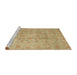 Sideview of Machine Washable Traditional Bronze Brown Rug, wshtr2052