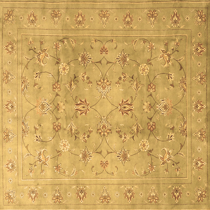 Square Machine Washable Persian Brown Traditional Rug, wshtr2052brn
