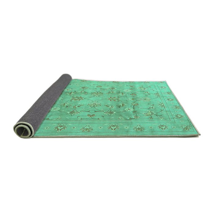 Sideview of Persian Turquoise Traditional Rug, tr2052turq