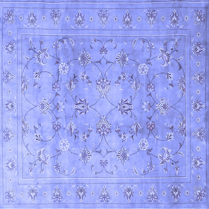 Square Persian Blue Traditional Rug, tr2052blu
