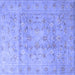 Square Persian Blue Traditional Rug, tr2052blu