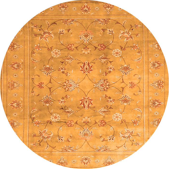 Square Persian Orange Traditional Rug, tr2052org