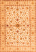 Serging Thickness of Machine Washable Persian Orange Traditional Area Rugs, wshtr2053org