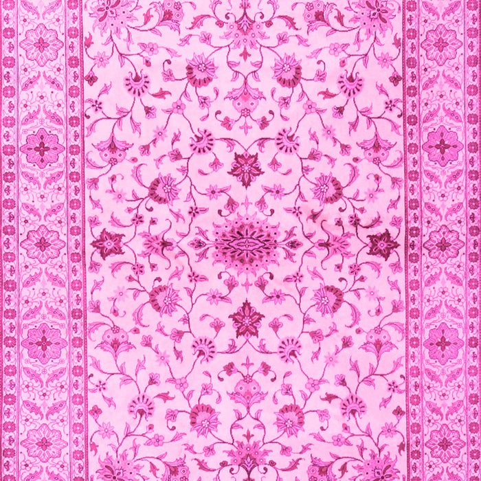 Machine Washable Persian Pink Traditional Rug, wshtr2053pnk