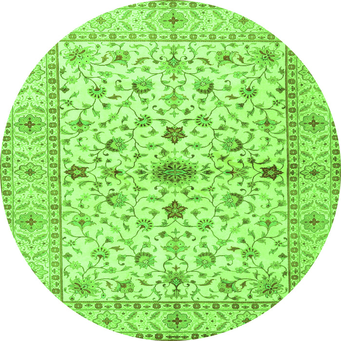 Machine Washable Persian Green Traditional Area Rugs, wshtr2053grn