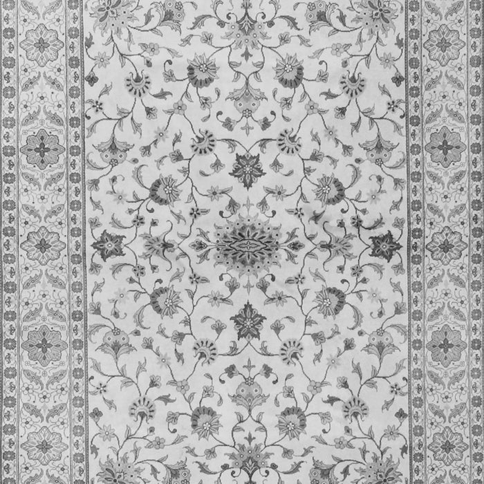 Serging Thickness of Machine Washable Persian Gray Traditional Rug, wshtr2053gry