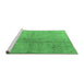 Sideview of Machine Washable Persian Emerald Green Traditional Area Rugs, wshtr2054emgrn