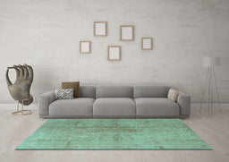 Machine Washable Persian Light Blue Traditional Rug in a Living Room, wshtr2054lblu