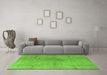 Machine Washable Persian Green Traditional Area Rugs in a Living Room,, wshtr2054grn