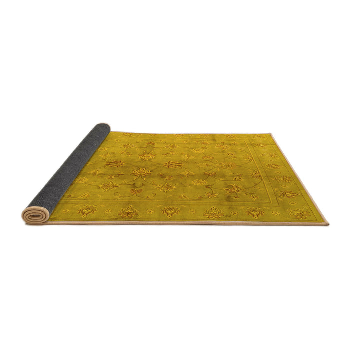 Sideview of Persian Yellow Traditional Rug, tr2054yw