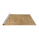 Sideview of Machine Washable Traditional Sand Brown Rug, wshtr2055