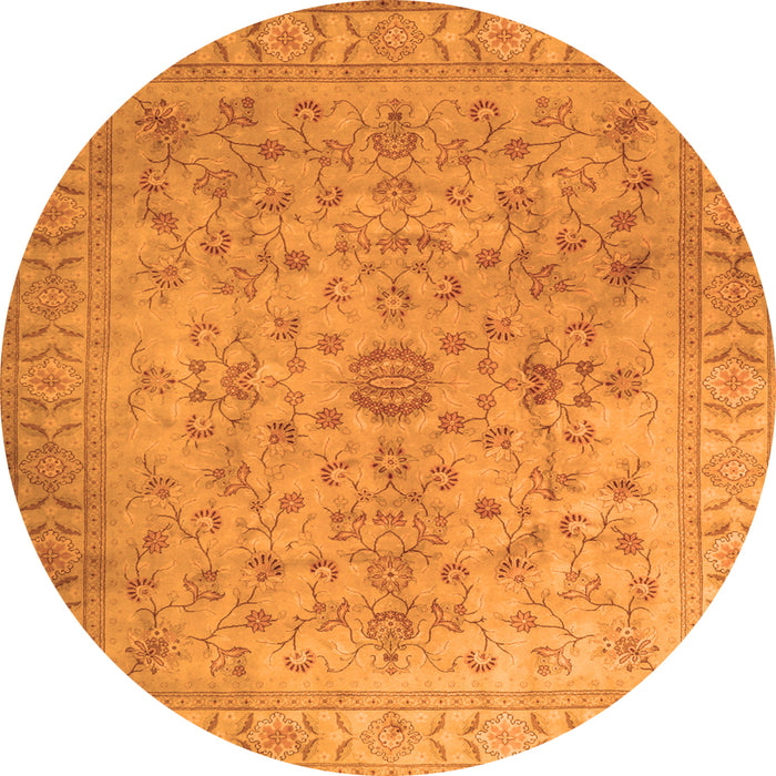 Machine Washable Persian Orange Traditional Area Rugs, wshtr2055org