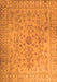 Serging Thickness of Machine Washable Persian Orange Traditional Area Rugs, wshtr2055org