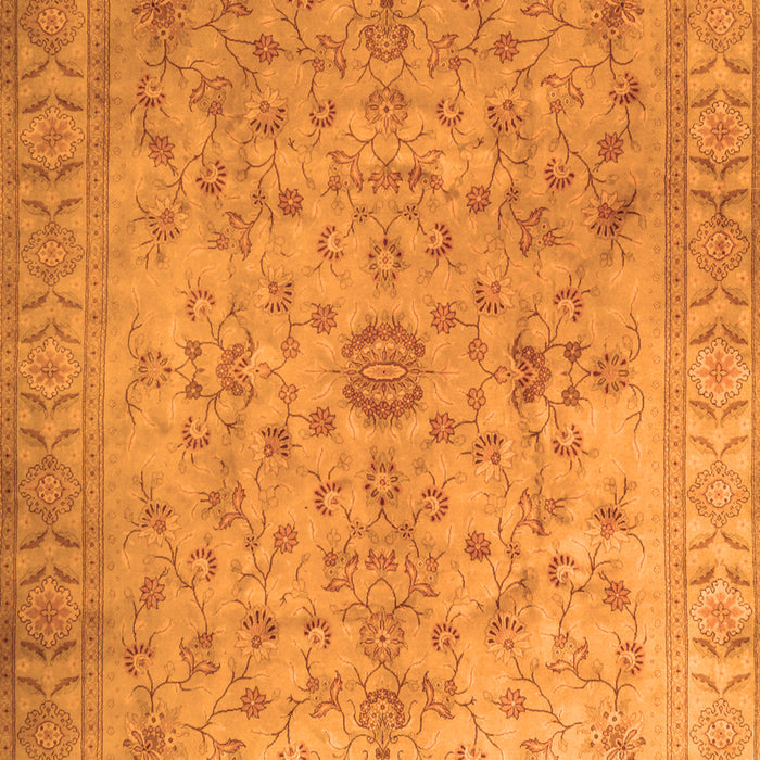 Serging Thickness of Machine Washable Persian Orange Traditional Area Rugs, wshtr2055org