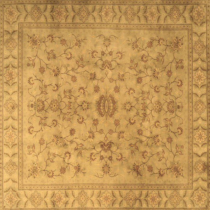 Square Machine Washable Persian Brown Traditional Rug, wshtr2055brn