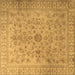 Square Machine Washable Persian Brown Traditional Rug, wshtr2055brn