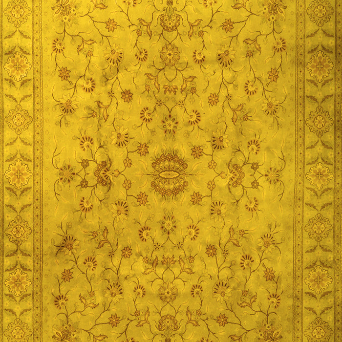 Machine Washable Persian Yellow Traditional Rug, wshtr2055yw