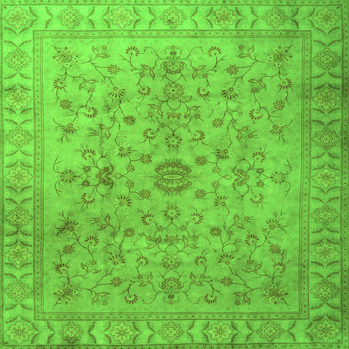 Serging Thickness of Persian Green Traditional Rug, tr2055grn