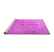 Sideview of Machine Washable Persian Purple Traditional Area Rugs, wshtr2055pur