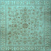 Square Persian Light Blue Traditional Rug, tr2055lblu