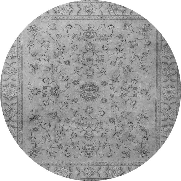 Machine Washable Persian Gray Traditional Rug, wshtr2055gry