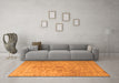 Machine Washable Persian Orange Traditional Area Rugs in a Living Room, wshtr2055org