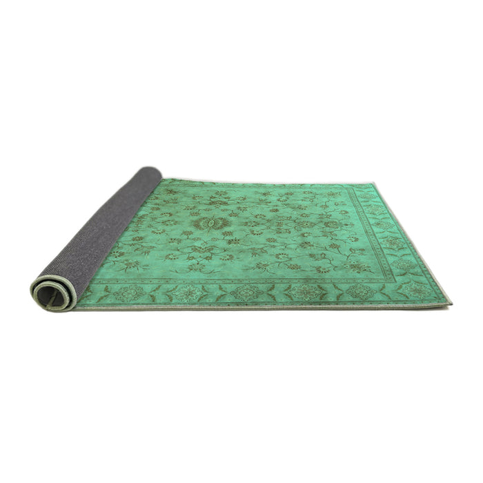 Sideview of Persian Turquoise Traditional Rug, tr2055turq