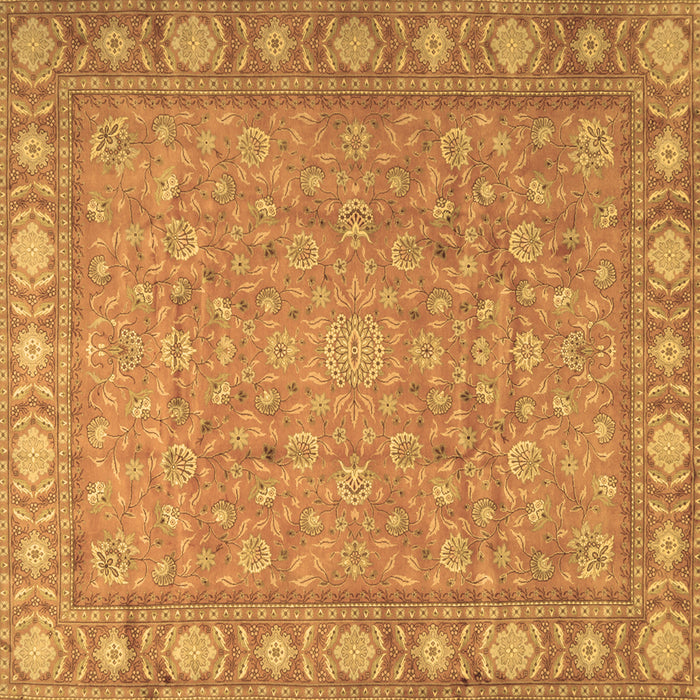 Square Machine Washable Persian Brown Traditional Rug, wshtr2056brn