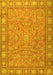 Machine Washable Persian Yellow Traditional Rug, wshtr2056yw