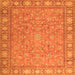 Serging Thickness of Persian Orange Traditional Rug, tr2056org