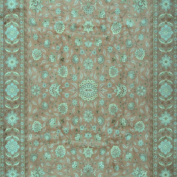 Machine Washable Persian Light Blue Traditional Rug, wshtr2056lblu