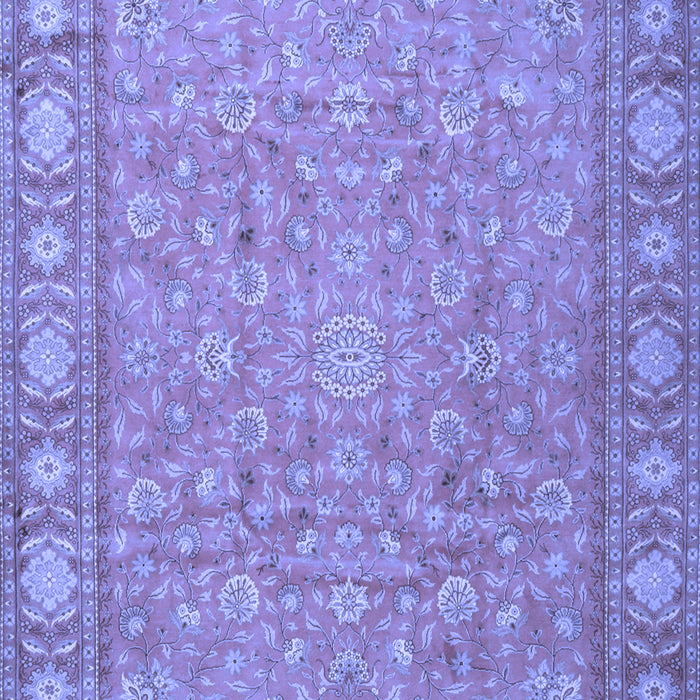 Machine Washable Persian Blue Traditional Rug, wshtr2056blu