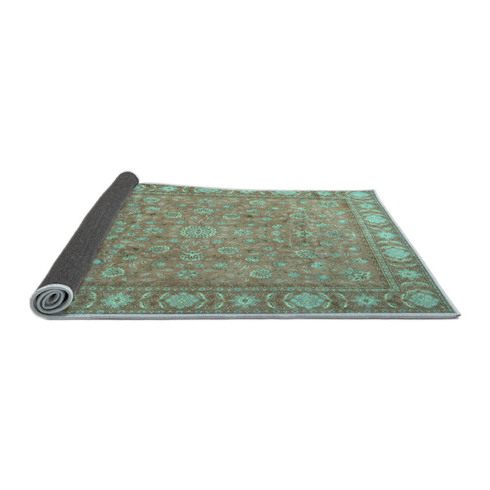 Sideview of Persian Light Blue Traditional Rug, tr2056lblu