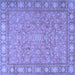 Square Persian Blue Traditional Rug, tr2056blu