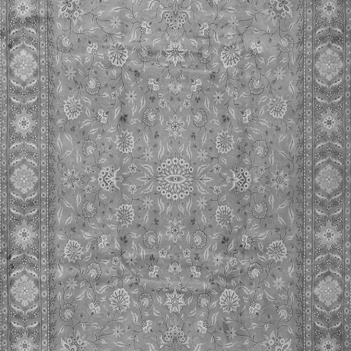 Serging Thickness of Machine Washable Persian Gray Traditional Rug, wshtr2056gry