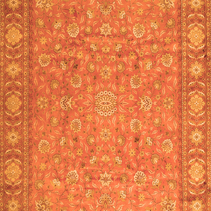 Serging Thickness of Machine Washable Persian Orange Traditional Area Rugs, wshtr2056org